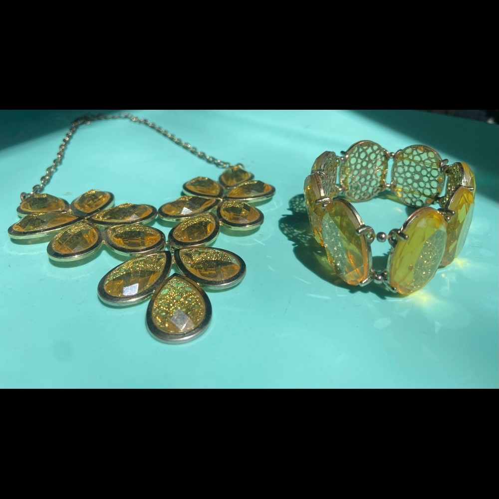 Golden statement necklace